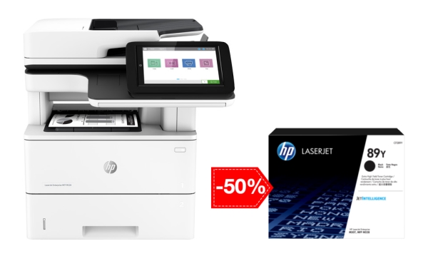 При покупке МФУ HP LaserJet M528f - картридж за полцены!